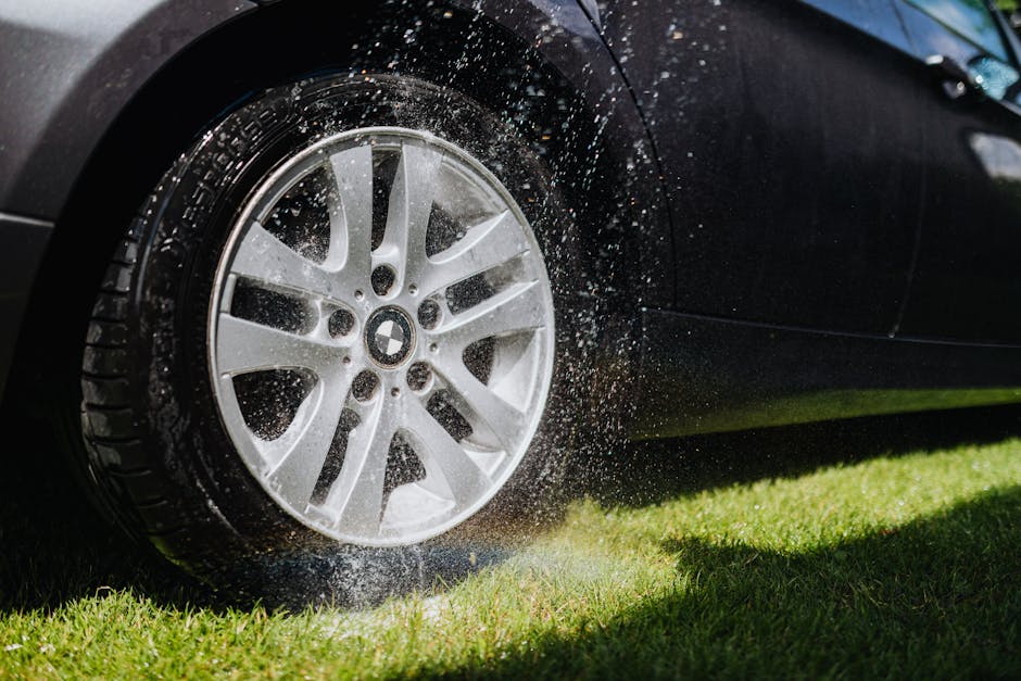 Washing car wheels and exterior auto detailing